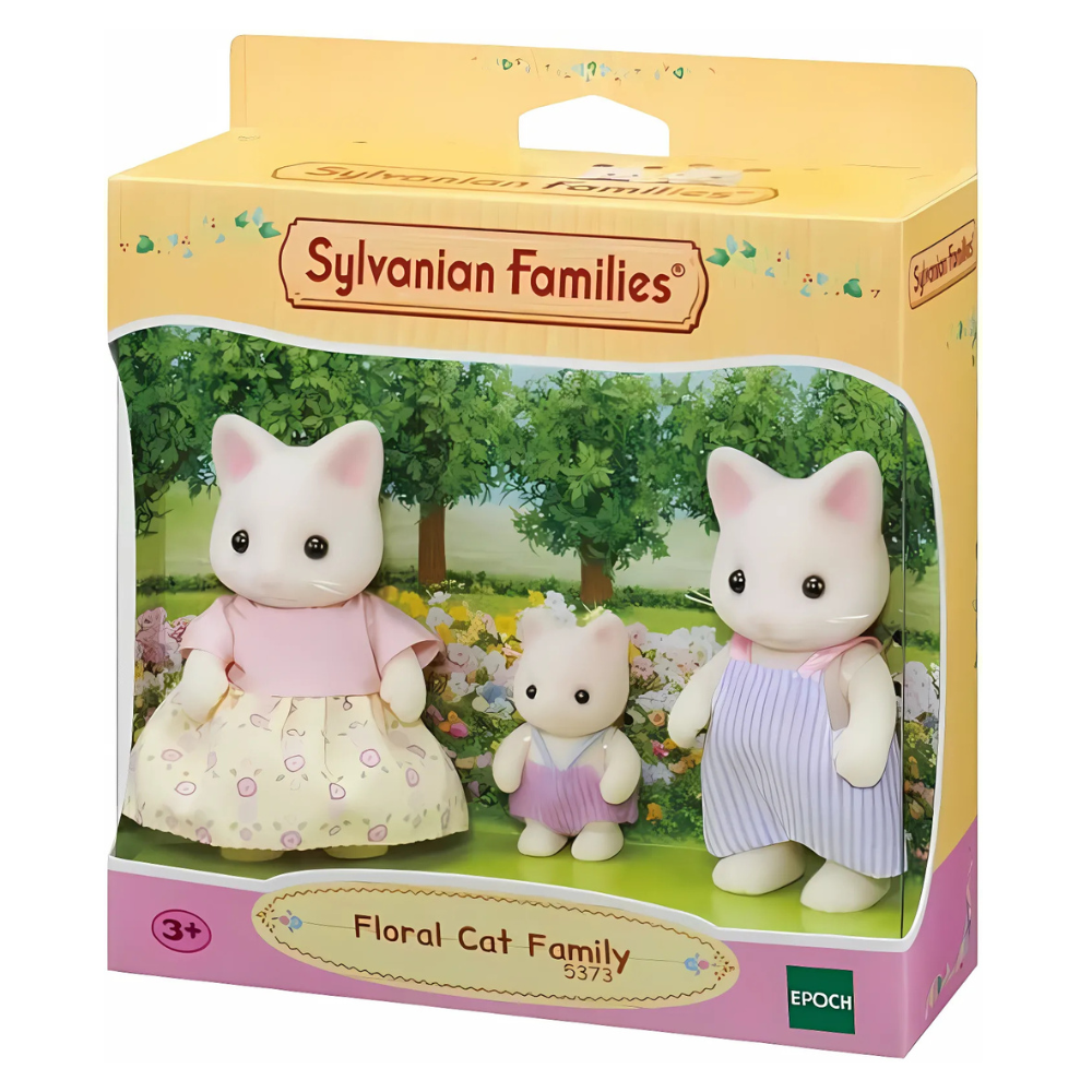 Set 3 figurine Familia Pisicutelor Floral Sylvanian Families, +3 ani, Epoch