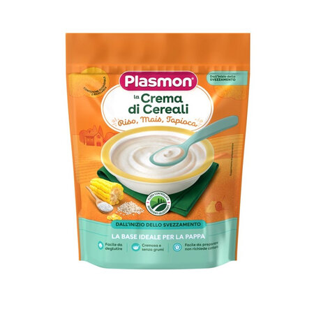 Crema de cereale cu orez, porumb si tampioca, +4 luni, 200 g, Plasmon