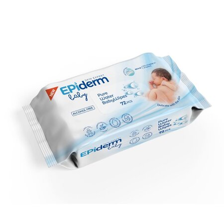 Servetele umede pentru copii Pure Water, 72 buc, Epiderm