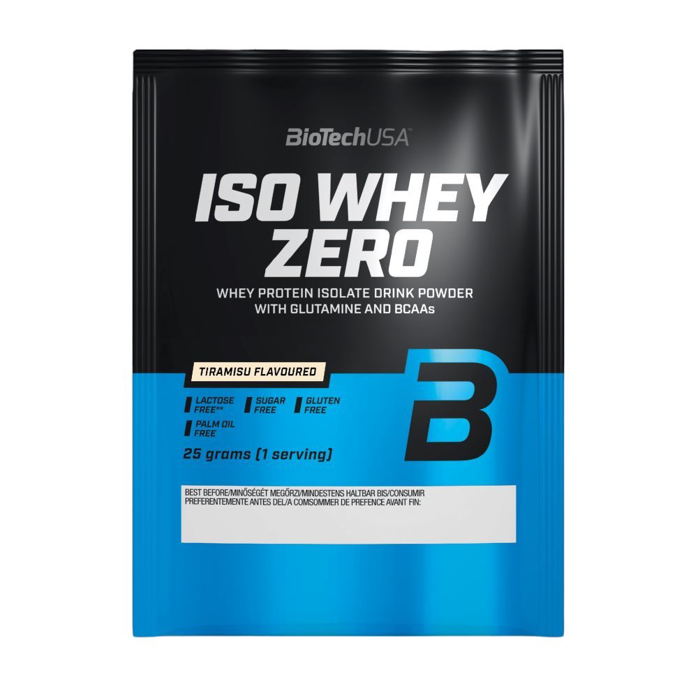 Pudra proteica Iso Whey Zero, Aroma de Tiramisu, 25 g, Biotech USA