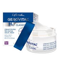  Crema pentru ten matur, uscat, ridat Gerovital H3 Classic 55+, 50 ml, Gerovital