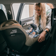 Scaun auto rotativ pentru copii cu baza isofix inclusa Dualfix 5Z, 61-105 cm, Urban Olive Lux, Britax 676764