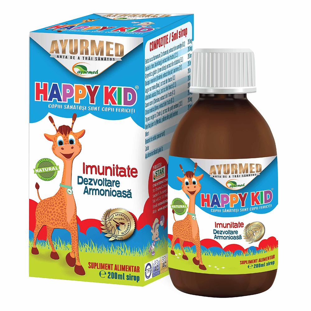 Sirop Happy Kid, 200 ml, Ayurmed