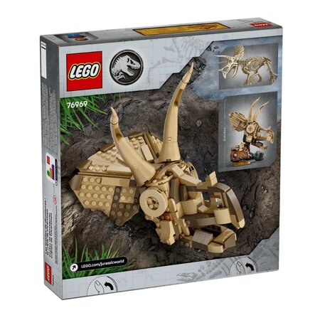 Fosile de dinozaur, craniu de Triceratops Jurassic World, +9 ani, 76969, Lego