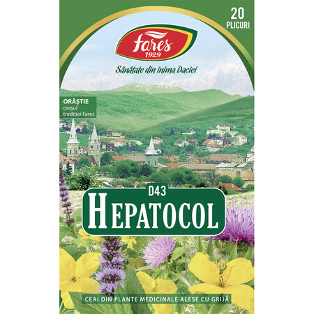 Ceai Hepatocol D43, 20 plicuri, Fares 677126