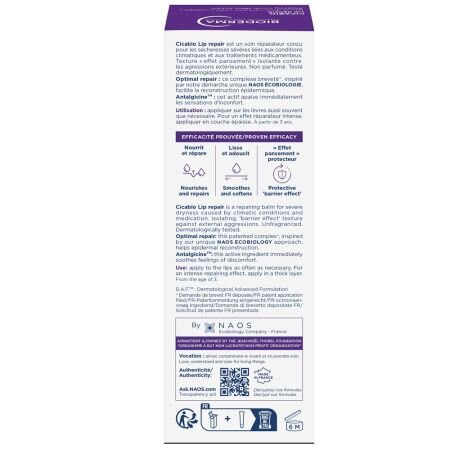 Balsam de buze reparator Cicabio, 10 ml, Bioderma 677179