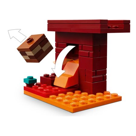 Batalie deasupra lavei in Nether Minecraft, 6 ani+, 21266, Lego 677230
