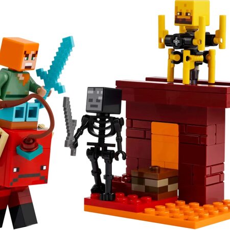 Batalie deasupra lavei in Nether Minecraft, 6 ani+, 21266, Lego 677228