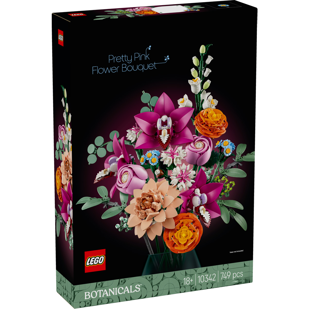 Buchet de flori Botanical Collection, 10342, Roz, + 18 ani, Lego