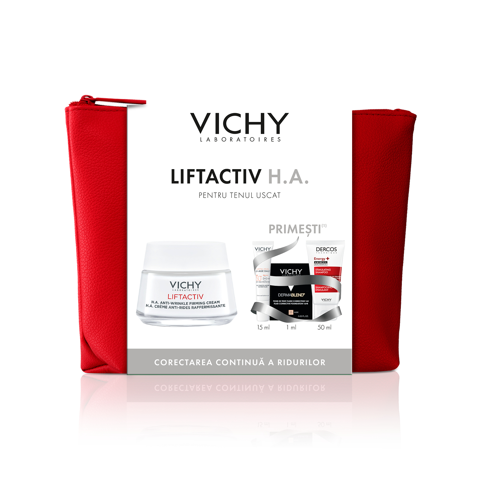 Trusa Liftactiv crema antirid si fermitate pentru ten uscat, Vichy