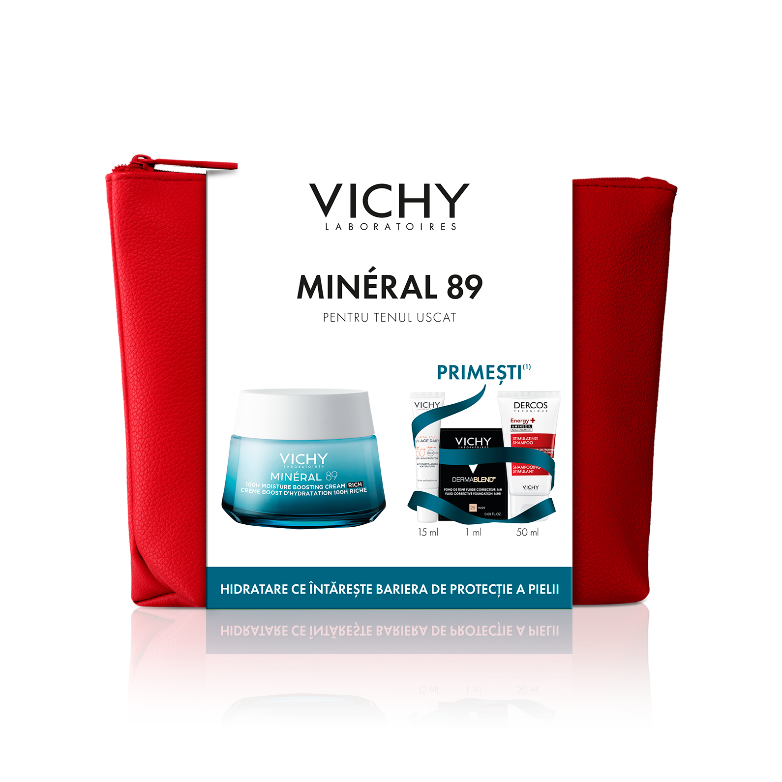 Trusa mineral 89 cu crema intens hidratanta 100h pentru ten uscat, Vichy