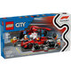 Boxa si mecanici F1 cu masina Ferrari City, 60443, + 6 ani, Lego 677514