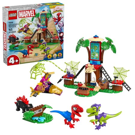 infruntarea dintre dinozaurii Spidey si Gobby la casa-sediu din copac Marvel, 4 ani+, 11200, Lego 677539