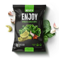 Chipsuri cu spanac si usturoi, 40 g, Enjoy