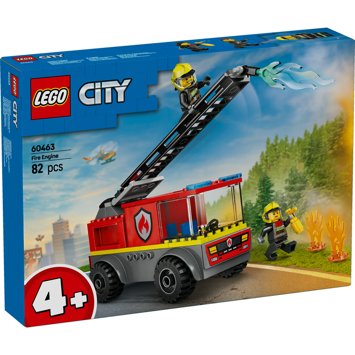 Autospeciala de pompieri cu scara, 60463, 4 ani+, Lego