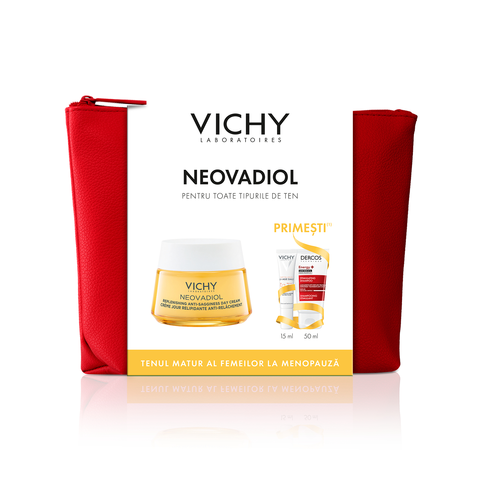 Trusa Neovadiol Post-Menopause crema de zi cu efect de refacere a lipidelor si redarea fermitatii, Vichy