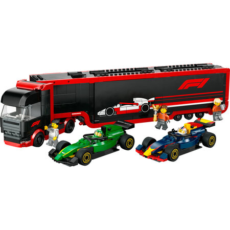 Camion F1 cu masinile F1 RB20 si AMR24 City, 60445, + 8 ani, Lego 677673