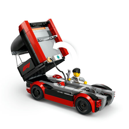 Camion F1 cu masinile F1 RB20 si AMR24 City, 60445, + 8 ani, Lego 677676