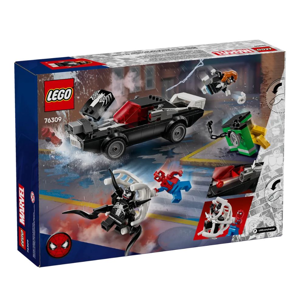 Omul Paianjen vs Masina fortoasa a lui Venom Marvel, 7 ani+, 76309, Lego