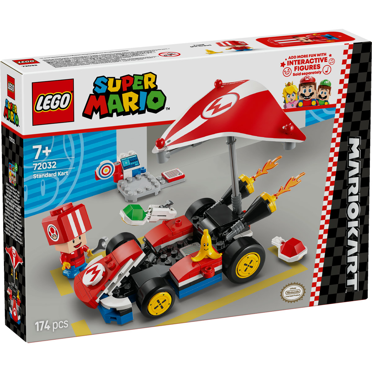 Mario Kart  Standard Kart Super Mario, 7 ani+, 72032, Lego