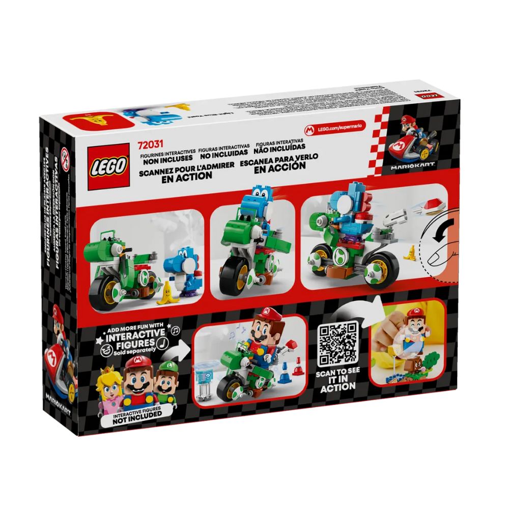 Mario Kart Yoshi Bike Super Mario, 7 ani+, 72031, Lego