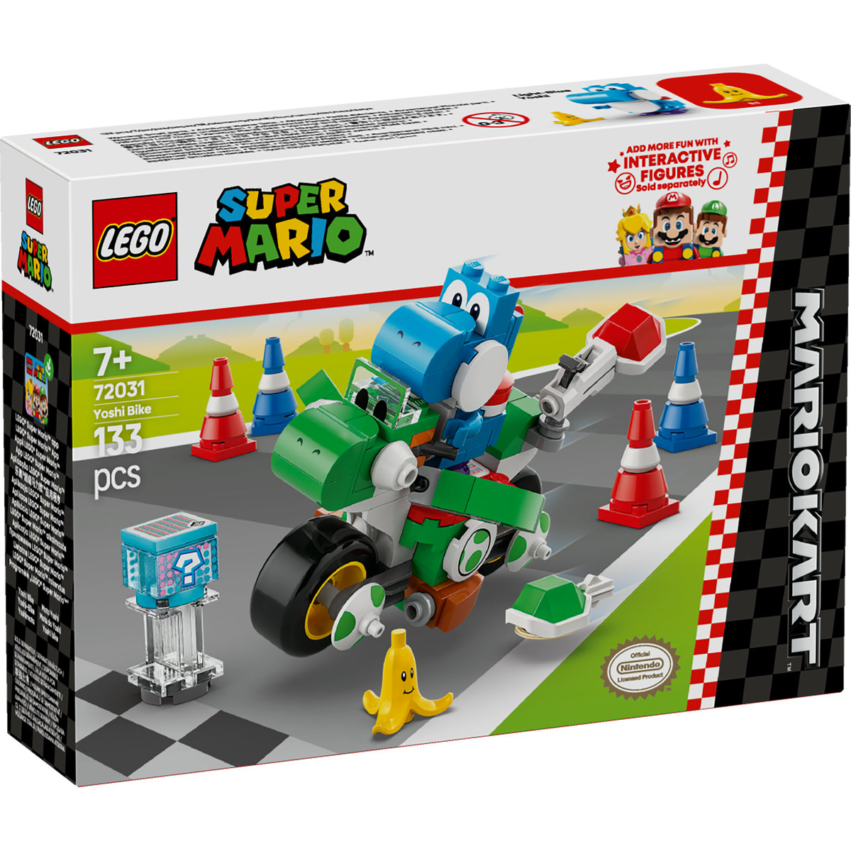 Mario Kart Yoshi Bike Super Mario, 7 ani+, 72031, Lego