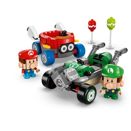 Mario Kart Baby Mario si Baby Luigi Super Mario, 8 ani+, 72034, Lego 677846