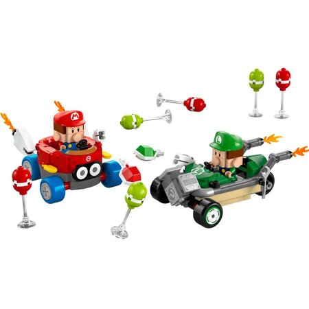 Mario Kart Baby Mario si Baby Luigi Super Mario, 8 ani+, 72034, Lego 677844