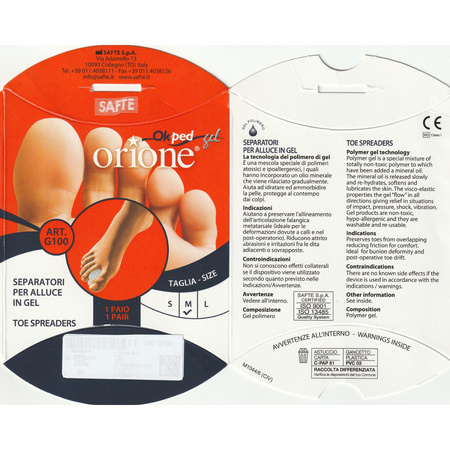 Separator pentru degete, marimea M, G100, 1 bucata, Orione 759753