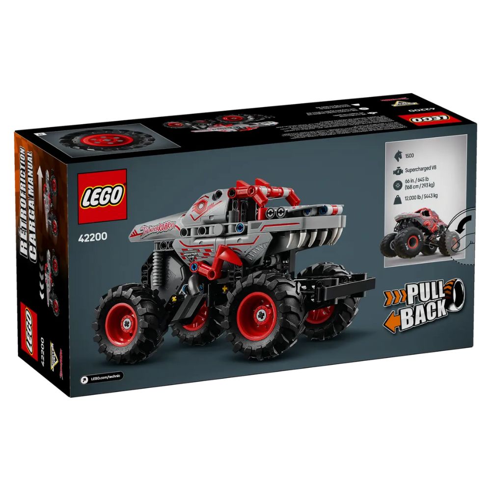 Monster Jam ThunderROARus cu motor cu arc Technic, 7 ani+, 42200, Lego