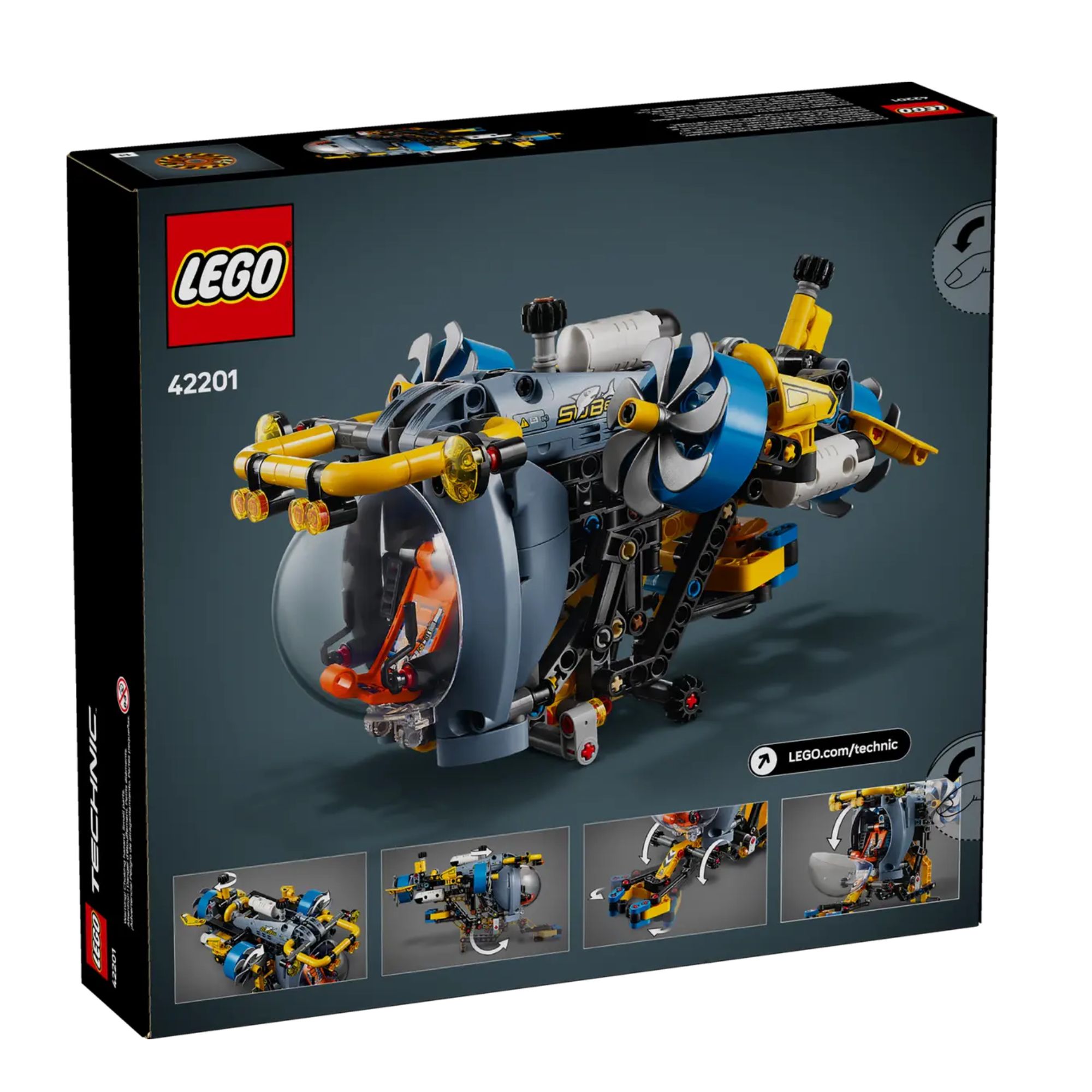 Submarin de cercetare la mare adancime Technic, 9 ani+, 42201, Lego