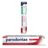 Oferta Pachet Pasta de dinti Classic, 75 ml + Periuta de dinti Interdental , Extra Soft, Parodontax