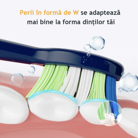 Set 3 rezerve pentru periuta de dinti electrica P200, Albastru, JTF 678062