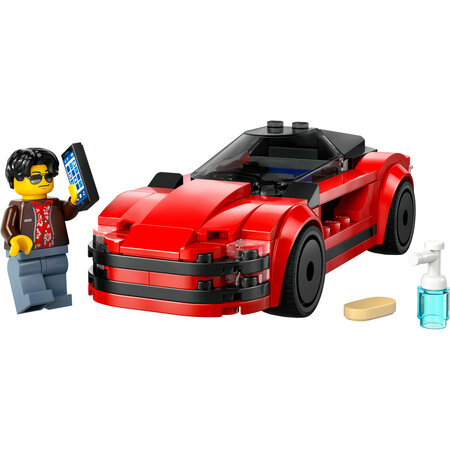 Masina sport rosie City, 60448, + 5 ani, Lego 678126