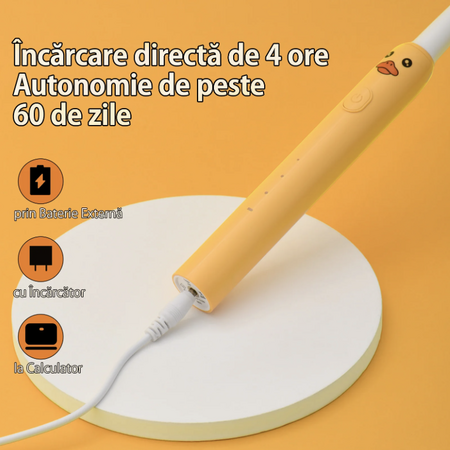Periuta de dinti electrica pentru copii+ 4 capete de rezerva J20C, Portocaliu, JTF 678199