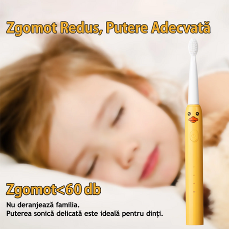 Periuta de dinti electrica pentru copii+ 4 capete de rezerva J20C, Portocaliu, JTF 678200