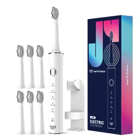 Periuta de dinti electrica pentru adulti+ 8 capete de rezerva J40, Alb, JTF