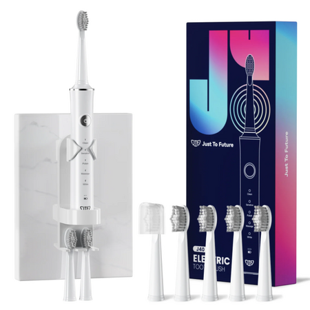 Periuta de dinti electrica pentru adulti+ 6 capete de rezerva J40, Alb, JTF 678217