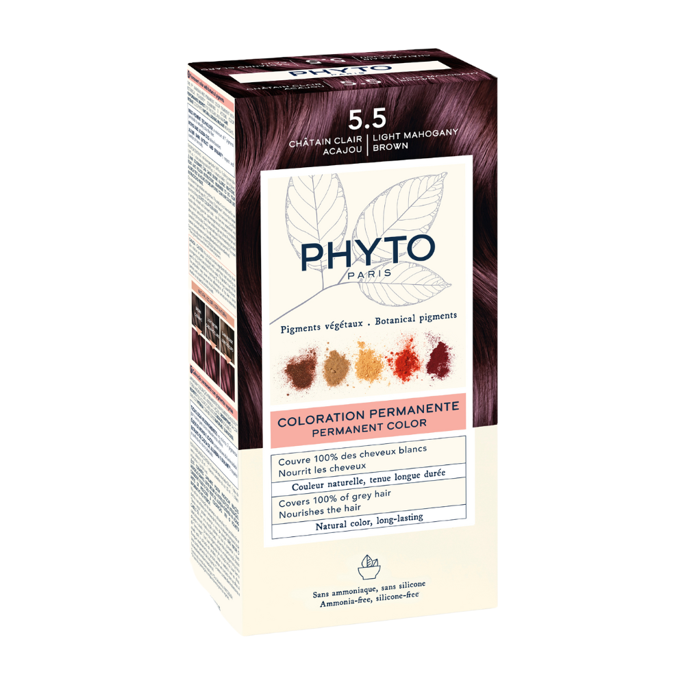 Vopsea permanenta pentru par PhyroColor, Nuanta 5.5 Light Mahogany Brown, Phyto