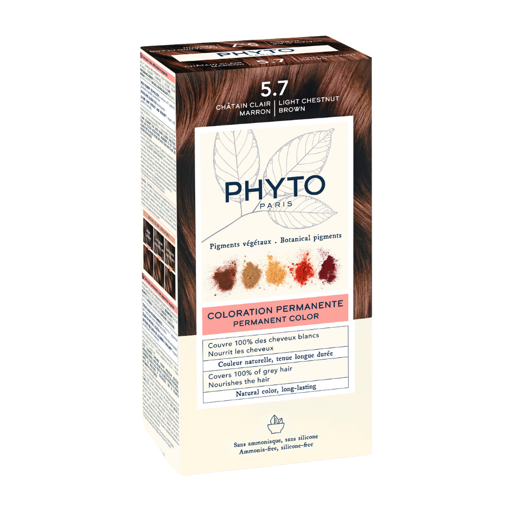 Vopsea permanenta pentru par PhyroColor, Nuanta 5.7 Light Chestnut Brown, Phyto