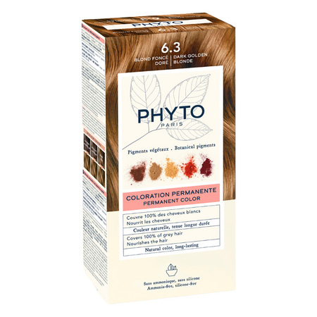 Vopsea permanenta pentru par PhyroColor, Nuanta 6.3 Dark Golden Blond, Phyto