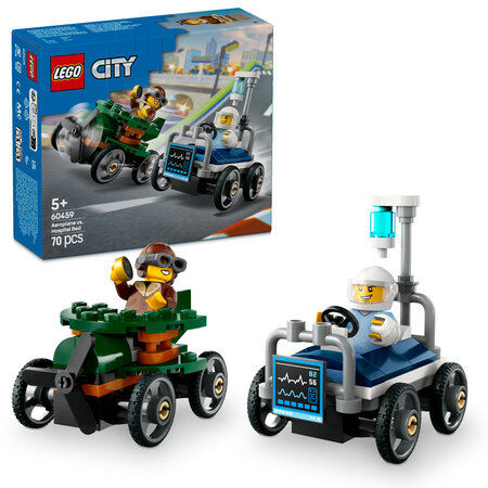 Pachet de curse Avion vs. pat de spital, 60459, + 5 ani, Lego 678301