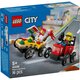 Pachet de curse Furgoneta de pizza vs. camion de pompieri, 60458, + 5 ani, Lego 678342