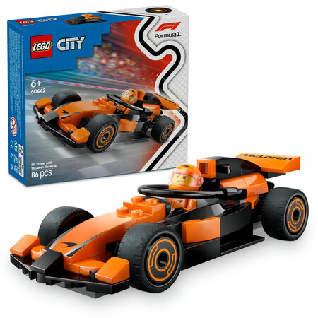 Pilot F1 cu masina de curse McLaren, 60442, + 6 ani, Lego 678364