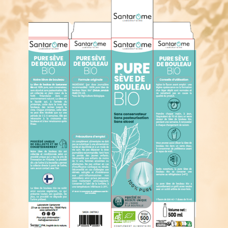 Seva de Mesteacan Pura Nepasteurizata Bio, 500 ml, Santarome 806479