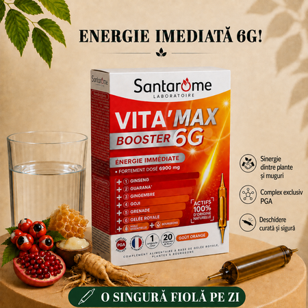 Vitamax Booster 6G, 20 fiole x 10 ml, Santarome 806048