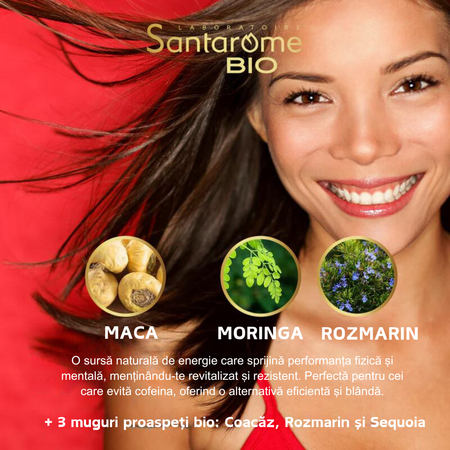 Moringa Maca Bio, 20 fiole x 10 ml, Santarome 678421