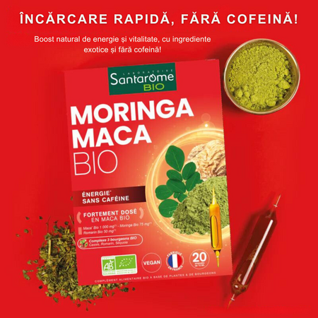 Moringa Maca Bio, 20 fiole x 10 ml, Santarome 678422