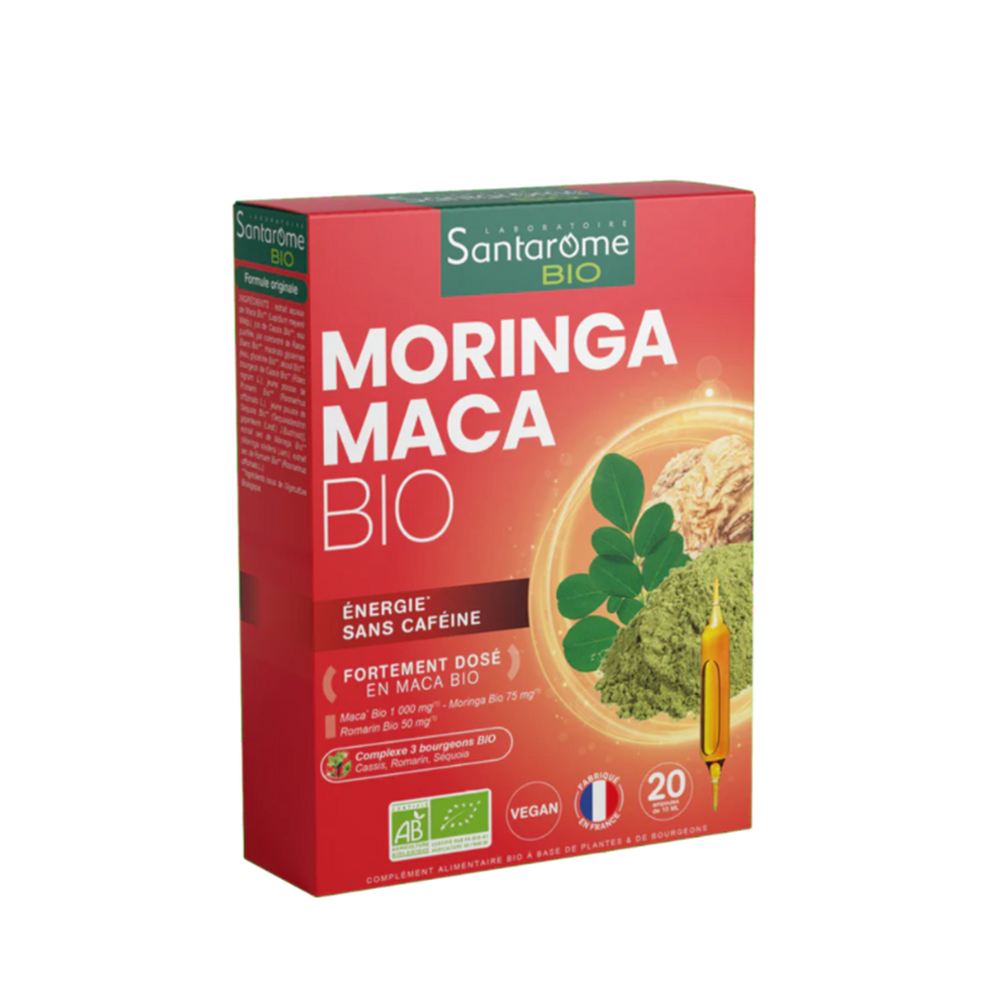 Moringa Maca Bio, 20 fiole x 10 ml, Santarome