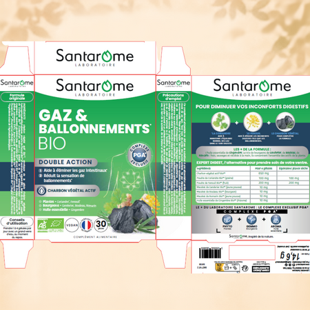 Gaz & Balonare Bio, 30 capsule, Santarome 806058